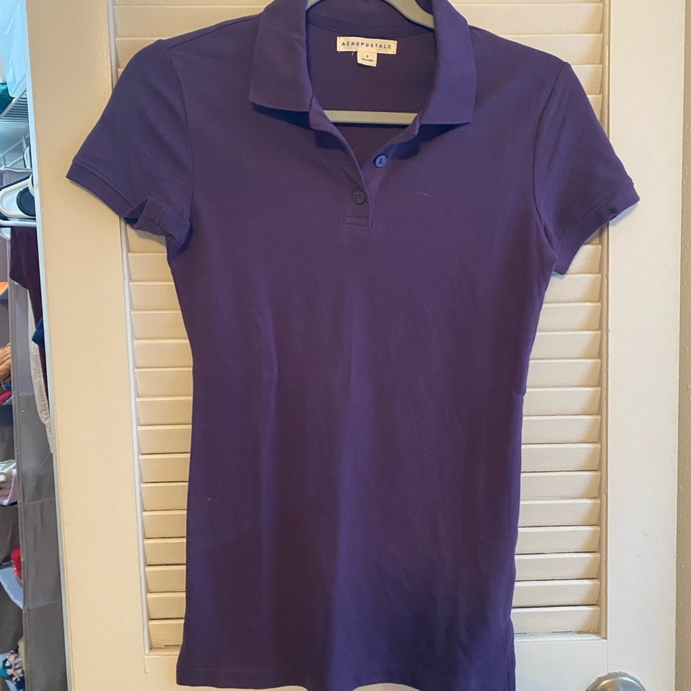 Aeropostale Women's Purple Polo Shirt